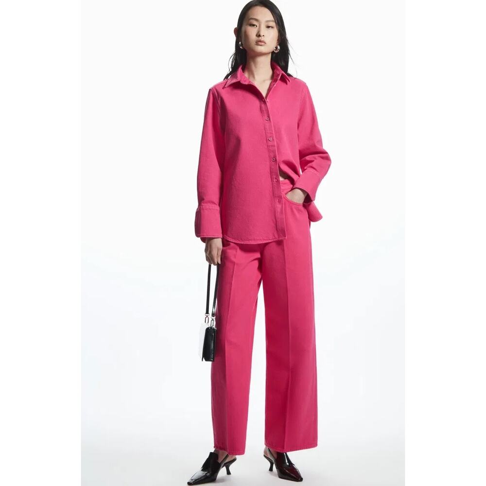 COS 10 Structured Denim Shirt Pink